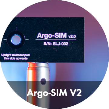 Photo of Argo-SIM package including slide and box